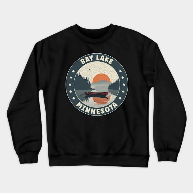 Bay Lake Minnesota Sunset Crewneck Sweatshirt by turtlestart